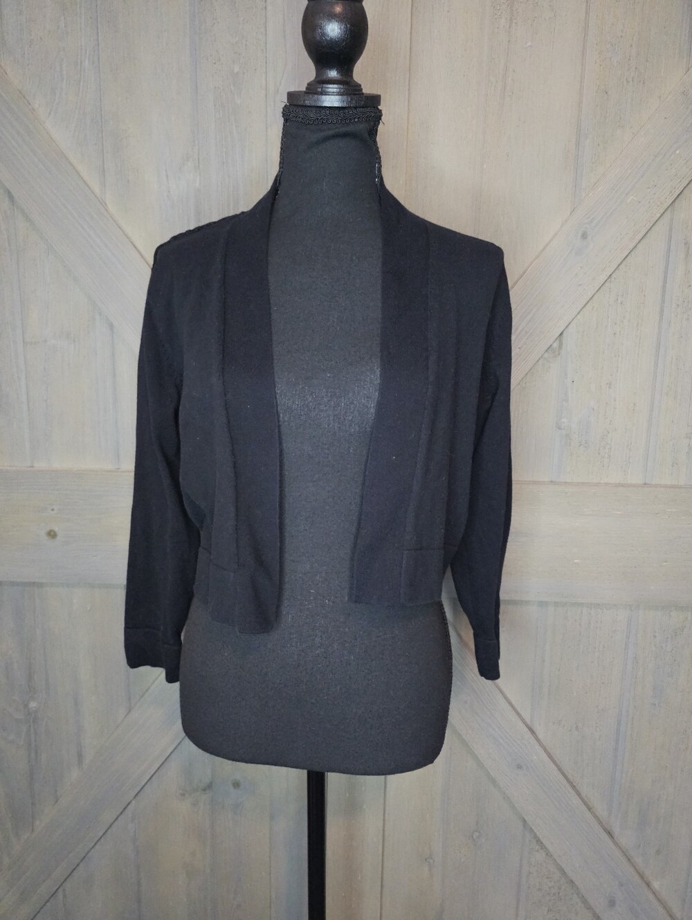 Calvin Klein Black Open Front Cardigan sz Medium